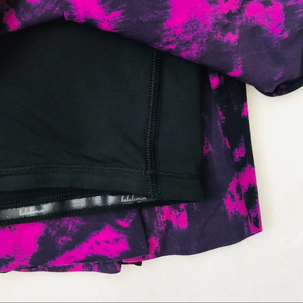 Women’s Black and Magenta Athletic Skirt Shorts